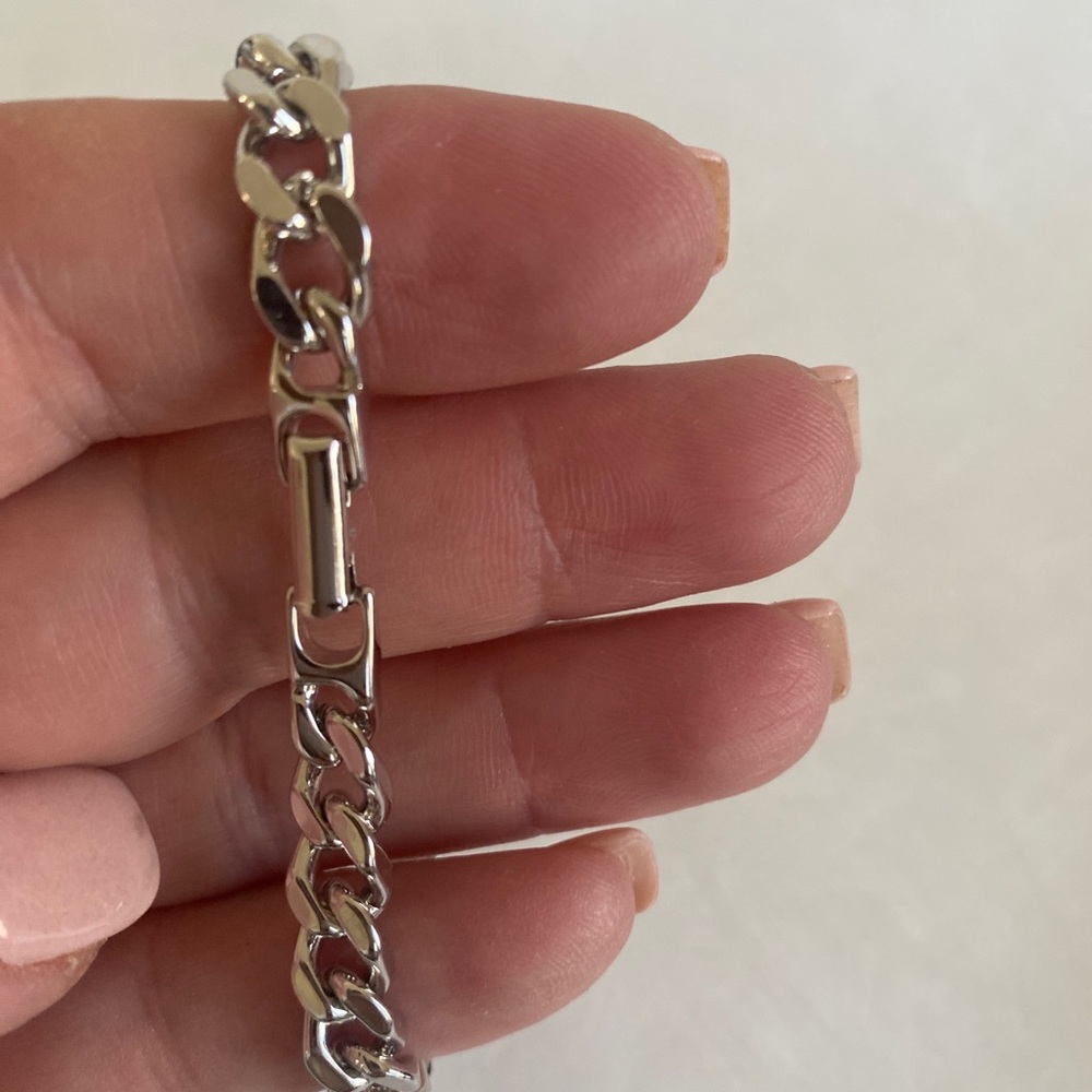SWAROVSKI Blue Crystal ID Bracelet $75 NWOT - Picture 4 of 6